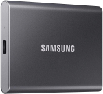 Samsung T7 MU-PC500T - SSD - crittografato - 500 GB - esterno (portatile) - USB 3.2 Gen 2 (USB-C connettore) - 256 bit AES - Titan Gray